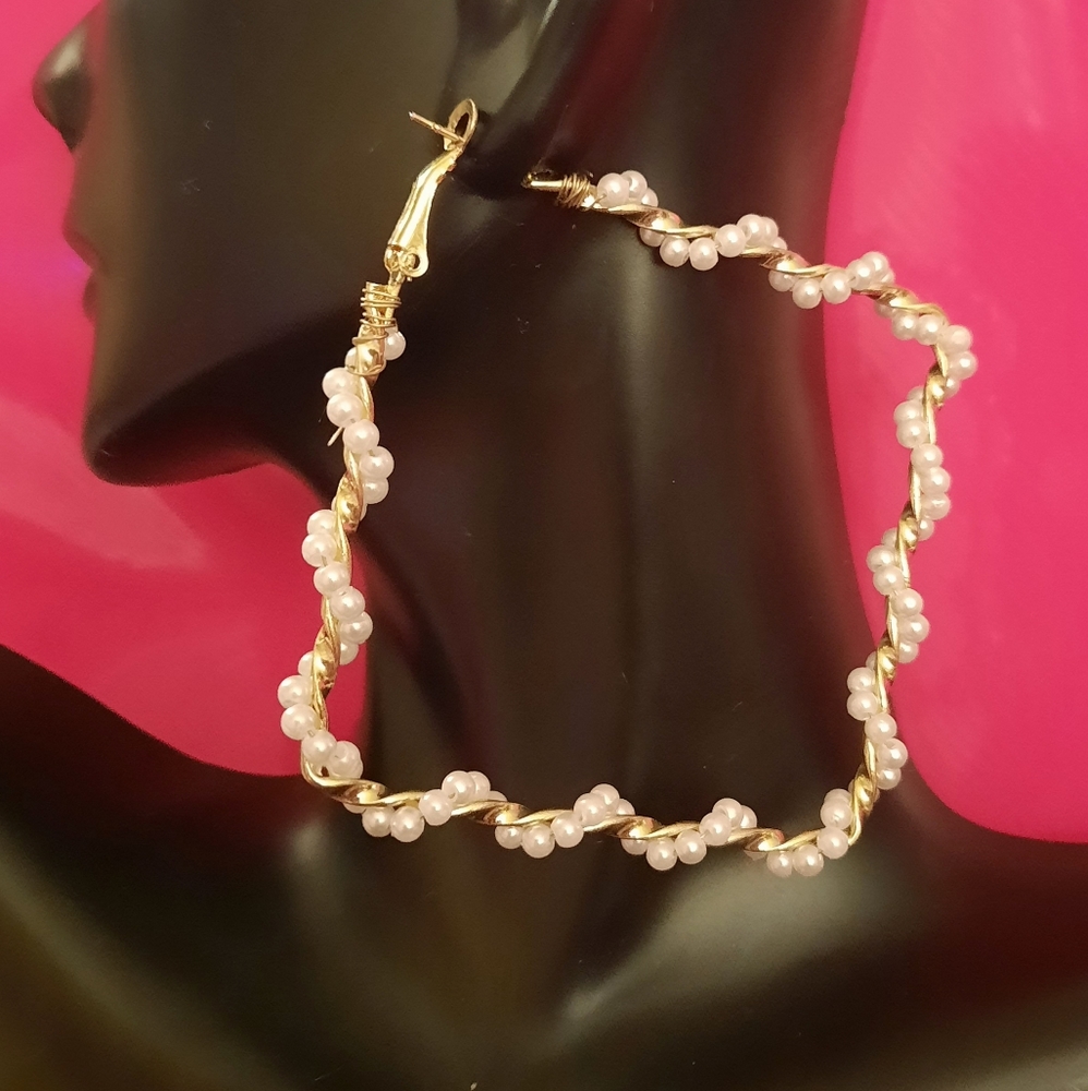 ⚪⬜⚪Square⚪Pearl⚪Earrings⚪⬜⚪